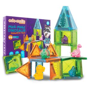 Edu-Matic Mini-Mags 44 Piece Dinosaurs Magnetic Tiles